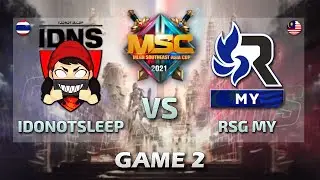 IDNS vs RSG MY [GAME 2] [English] MSC Group Stage Phase 1 - Day 2 | MLBB Southeast Asia Cup 2021