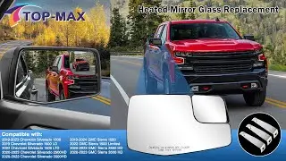 Side Mirror Glass Replacement for 2019 2020 2021 2022 2023 Chevrolet Silverado| GMC Sierra