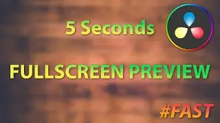 How to Fullscreen preview | Davinci Resolve