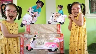 Unboxing Hello kitty Electric Mini motor bike