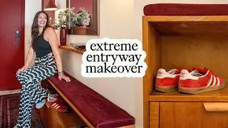 How to decorate a small & awkward entryway | modern & functional