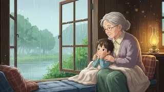A Cozy Rainy Afternoon in the Riverside Cottage Gentle Rain Healing the Heart  | Ghibli Style Video