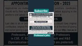Professor's jobs #jobs #shorts #ytshorts #challengersteam