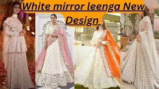 White colour mirror work lehenga 2022 | White mirror work lehenga