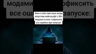 Как запустить Minecraft без ошибок?  #memes#shorts #minecraft #hacker #error
