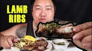 LAMB Ribs MESSY Eating MUKBANG