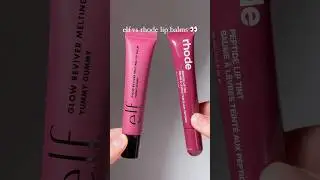rhode vs elf cosmetics lip balms 👀 #elfcosmetics #rhode #lipbalms #makeup #swatches