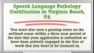 Speech Language Pathology Education in Virginia Beach, VA