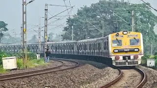 🔥 Beautiful Liveried katwa-Howrah EMU Negotiating a Sharp Cruve and Steps Towards Jirat