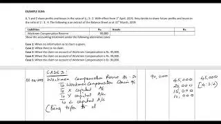 TREATMENT OF WORKMEN COMPENSATION RESERVE ON CHANGE IN PROFIT SHARING RATIO