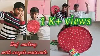 How to make Homemade Musical Instrument | Daf/Tambouline | Recycle materials | Cardboard | Metal cap