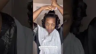 Roller Wrap On Relaxed Hair |ToyaJTV