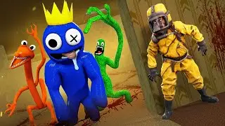 ¡TODOS LOS RAINBOW FRIENDS en BACKROOMS NOS PERSIGUEN en EL ESCONDITE! - HIDE AND SEEK Garry's Mod