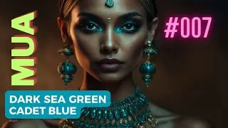 Inspire Make Up - use Cadet Blue, Burly Wood & Dark Sea Green colors #007