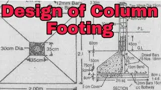Design of Column Footing | Column Footing Design | Column Footing  | Footing | Foundation