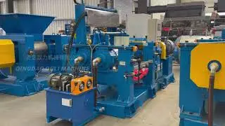 High efficient 360 rubber mixing mill with pneumatic rubber tapping knife