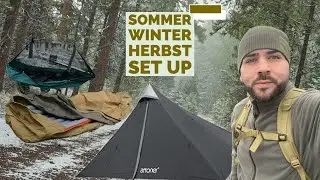 4 Jahreszeiten SET UP - UL 1 Person Zelt | Amazonas Hängematte | Mil-Tec Biwaksack #nichtsfürfaulis