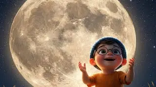 ✨ Moon in the Sky goes Round and Bright | Nursery Rhymes & Kids Songs