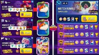 (3 Solo+1 Match Rumble) Mighty Mushrooms+Bombs Away/ Zany Zappers Score Rally/ Vertical Rush+Rainbow