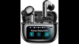 Wyness T27 Wireless Earbuds: Smart Touchscreen Case, ANC, 40H, BT 6.0, IPX7
