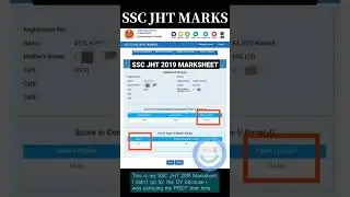 My SSC JHT,2019 Marksheet     #ssc #sscjht #jht #translation #rajbhasha #sscchsl #ssccgl #sscgd