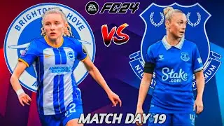 Barclays WSL 2024 Match Day 19 - Everton VS Brighton & Hove Albion Group Stage - EA FC 24 Gameplay