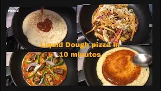 Liquid Dough Pizza in 10 minutes #pizza channa #creations #easiest #athome #viral #recipe #easy