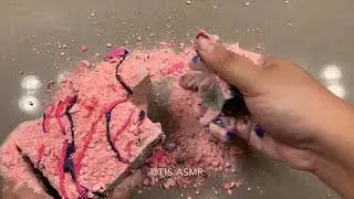 DRY FOAM GRID CRUSH WITH PAINT AND CRUMBLES (ASMR SOUNDS)