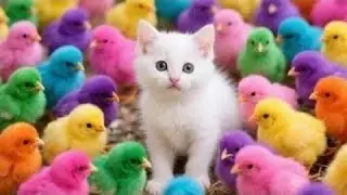 Catch Color Chicken, Cute Chicken, Duck, Rainbow Chicken, Rabbit, Cute Animals