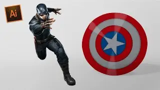 how to make captain america shield design | Captain shield | Illustrator CC tutorial