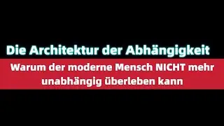 Die Architektur der Abh&auml;ngigkeit: Warum der moderne Mensch NICHT mehr unabh&auml;ngig &uuml;berleben kann