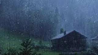 Rain Sounds for Sleeping   Sound of Heavy Rainstorm & Thunder in the Misty Forest At Night 1