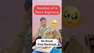 🥹Sunday of Neet Aspirant | Neet 2026 Preparation Vlog #neet2026  #studymotivation #shortsforgoals