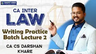 CA Inter Law Answer Writing Demo Lecture 2 | How to Write Scoring Answers in Exams |CA Darshan Khare