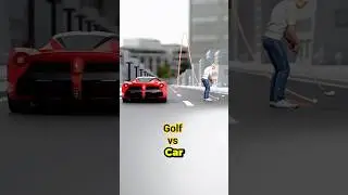Golf Ball vs LaFerrari Supercar &ndash; Who Wins the Race? 🏎️⛳🔥