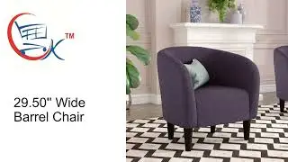 Leather Barrel Chair: 29.50'' Wide Barrel Chair