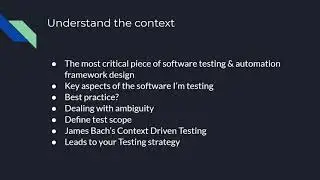 Software Testing interview 2. Understanding the context
