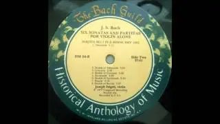 BACH , SIX SONATAS AND PARTITAS for VIOLIN ALONE   SZIGETI SIDE 2