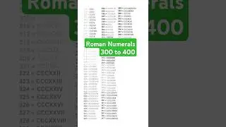 300 to 400 Roman Numerals 😇 | #short #viral #maths #trending #youtubeshorts #shortvideo #shorts