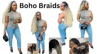 Boho Braids/ synthetic hair ￼#fashion #wedding #youtube #youtuber #ytshort #youtubevideos