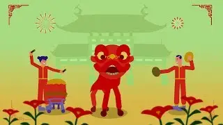 Lion Dance New Year Animation