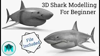 HOW TO MODEL A 3D SHARK  |Autodesk Maya|