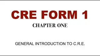 General introduction to christian religious education (CRE) | the bible | effects of the bible