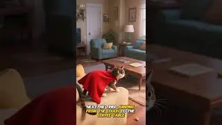 Whiskers the Superhero Cat 🦸&zwj;♂️🐱 | Funny Cat Story for Kids #anmals #bedtimetales #cartoon #cat #ai