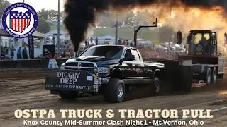 Mt Vernon, Ohio - OSTPA Truck & Tractor Pull 2024 - Knox County Mid-Summer Clash Night 1