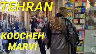 Walking through KOOCHEH MARVI [4K] / TEHRAN/IRAN 2022 #iran #tehran #streetwalker