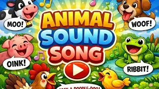 Animal Sounds Song for Toddlers 🐮🦆 ABC Learning & Fun Music