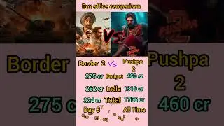 Border 2 Box Office Collection, Sunny Deol, Varun Dhawan, Pushpa movie Collection #shorts #alluajun