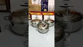 6 Pieces Cookware Set Stainless Steel | Kitchen Cooking Pots #kitchen #shorts #cooking #cookware