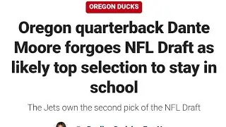 College Football Dante Moore Surprise Not Going To NFL Draft By Eric Pangilinan